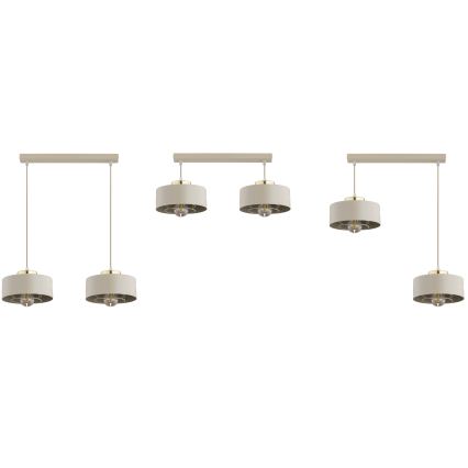 Brilagi - Pendelleuchte an Kabel 2xE27/60W/230V beige/gold