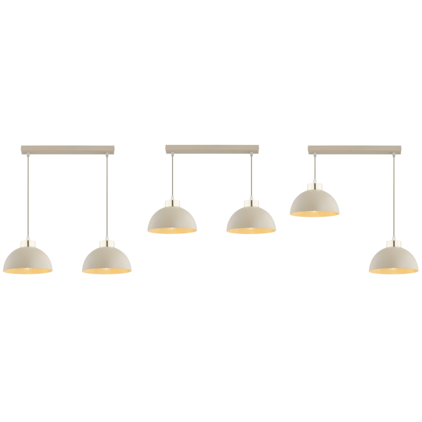 Brilagi - Pendelleuchte an Kabel 2xE27/60W/230V beige/gold