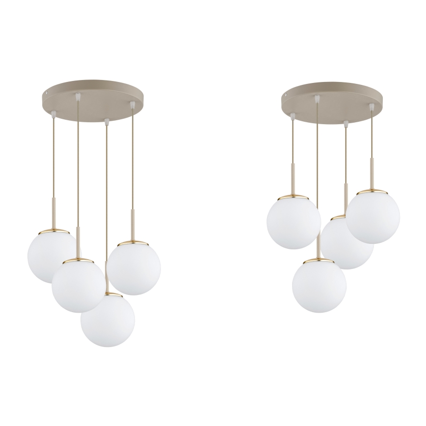 Brilagi - Pendelleuchte an Kabel 4xE27/60W/230V beige/gold