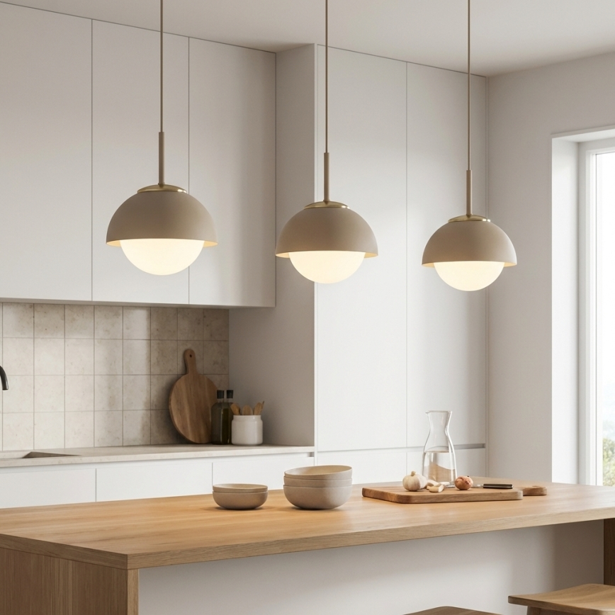 Brilagi - Pendelleuchte an Kabel COSMO 1xE27/60W/230V Ø 18 cm beige/gold