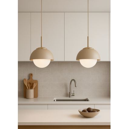 Brilagi - Pendelleuchte an Kabel COSMO 1xE27/60W/230V Ø 18 cm beige/gold