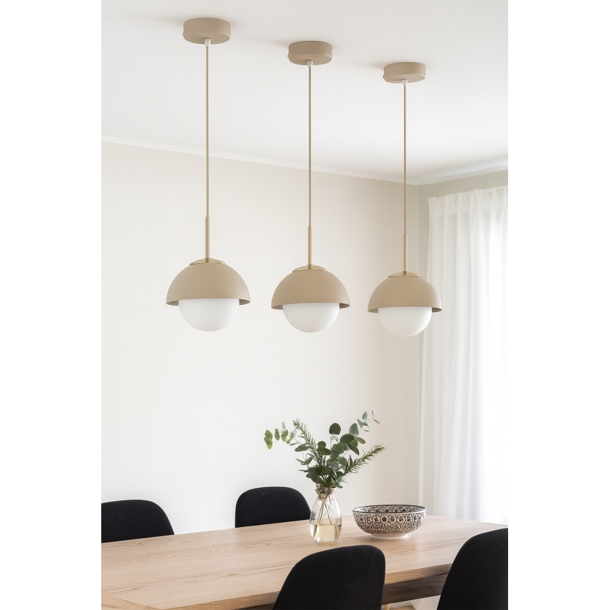 Brilagi - Pendelleuchte an Kabel COSMO 1xE27/60W/230V Ø 18 cm beige/gold