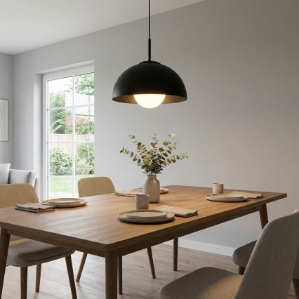 BRILAGI - Pendelleuchte an Kabel COSMO 1xE27/60W/230V Ø 30 cm schwarz