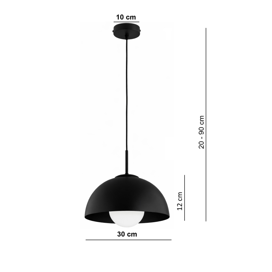 BRILAGI - Pendelleuchte an Kabel COSMO 1xE27/60W/230V Ø 30 cm schwarz