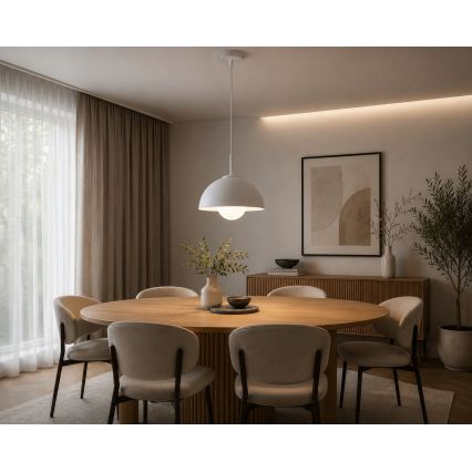 BRILAGI - Pendelleuchte an Kabel COSMO 1xE27/60W/230V Ø 30 cm weiß/gold