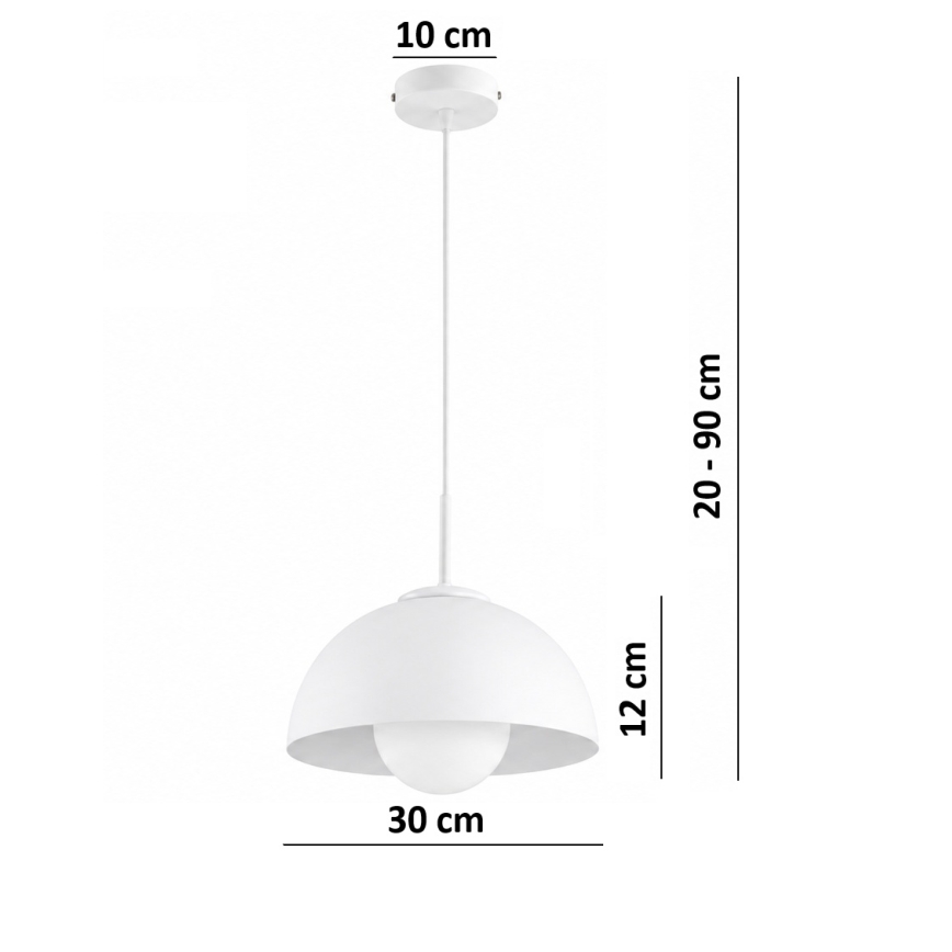 BRILAGI - Pendelleuchte an Kabel COSMO 1xE27/60W/230V Ø 30 cm weiß/gold