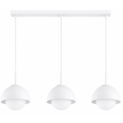 BRILAGI - Pendelleuchte an Kabel COSMO 3xE27/60W/230V weiß/gold