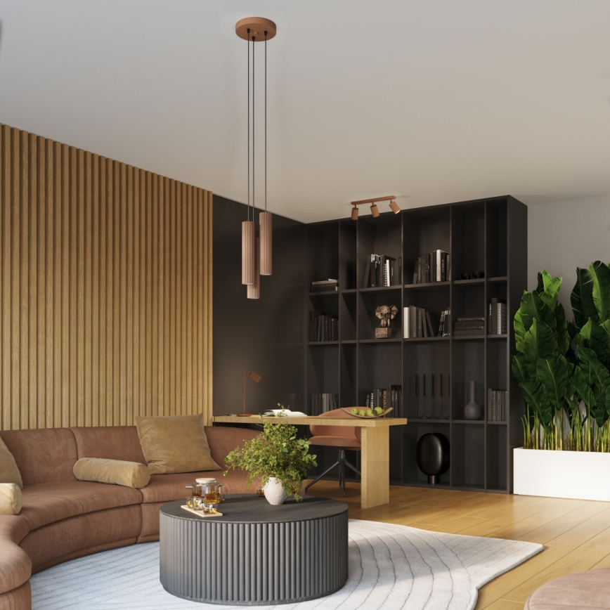 Brilagi - Pendelleuchte an Kabel CRESTO 1xGU10/10W/230V, braun