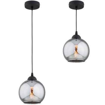 Brilagi - Pendelleuchte an Kabel DIOR 1xE27/60W/230V schwarz/rauchgrau