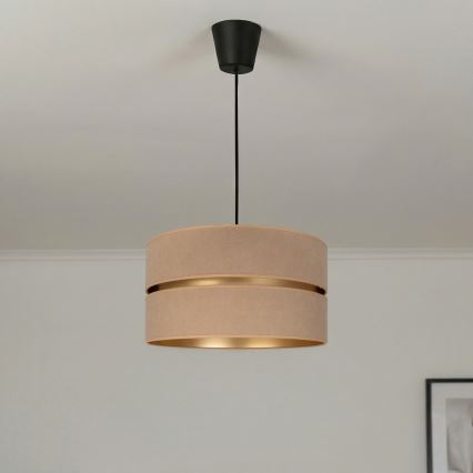 Brilagi - Pendelleuchte an Kabel DUO-DUO 1xE27/60W/230V Ø 40 cm beige/gold