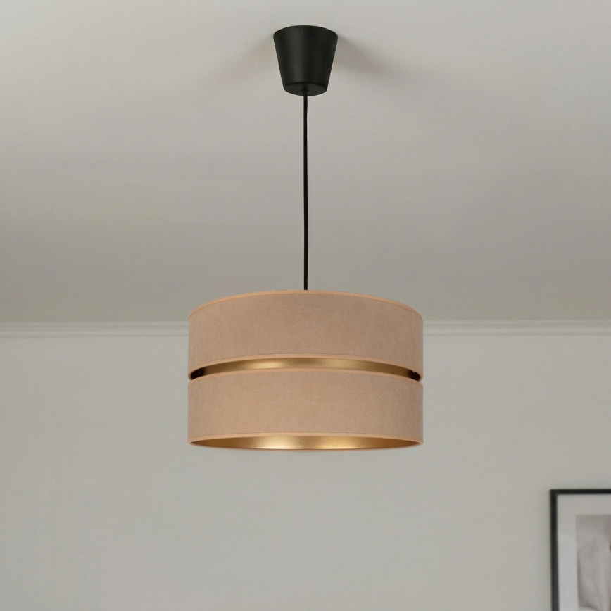 Brilagi - Pendelleuchte an Kabel DUO-DUO 1xE27/60W/230V Ø 40 cm beige/gold