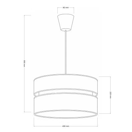 Brilagi - Pendelleuchte an Kabel DUO-DUO 1xE27/60W/230V Ø 40 cm beige/gold