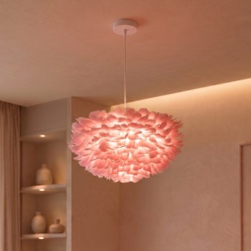 Brilagi - Pendelleuchte an Kabel FEATHER 3xE27/40W/230V Ø 50 cm rosa