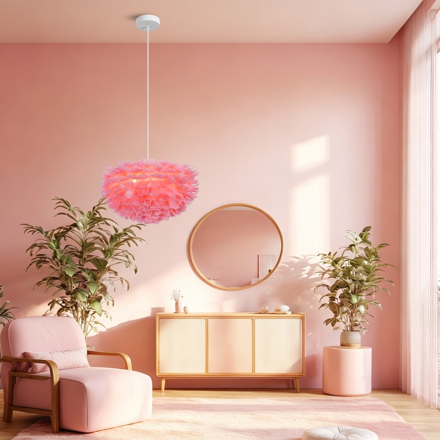 BRILAGI - Pendelleuchte an Kabel FEATHER 3xE27/40W/230V Ø 50 cm rosa