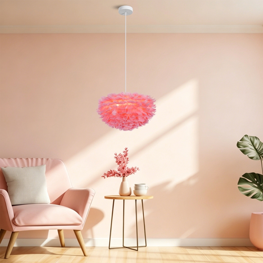 BRILAGI - Pendelleuchte an Kabel FEATHER 3xE27/40W/230V Ø 50 cm rosa