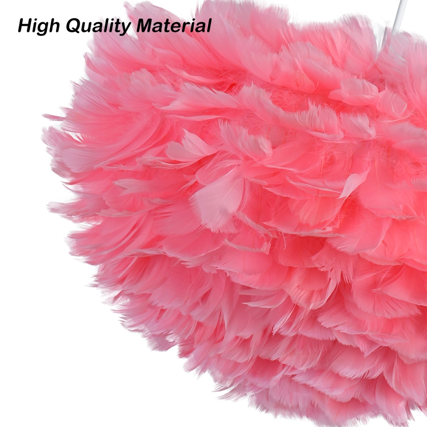 BRILAGI - Pendelleuchte an Kabel FEATHER 3xE27/40W/230V Ø 50 cm rosa