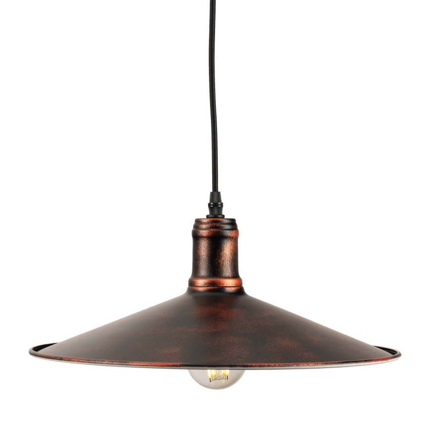 BRILAGI - Pendelleuchte an Kabel FORGE 1xE27/60W/230V Ø 36 cm Patina/Kupfer