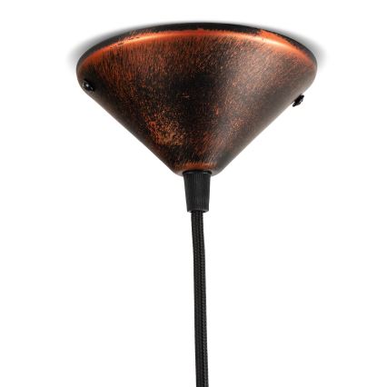 BRILAGI - Pendelleuchte an Kabel FORGE 1xE27/60W/230V Ø 36 cm Patina/Kupfer