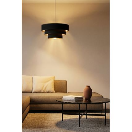 Brilagi - Pendelleuchte an Kabel LUNETA 1x E27/60W/230V, Ø 40 cm, schwarz/gold