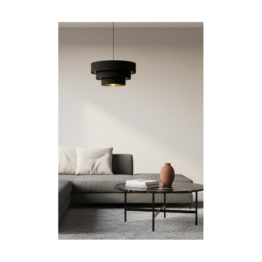 Brilagi - Pendelleuchte an Kabel LUNETA 1x E27/60W/230V, Ø 40 cm, schwarz/gold