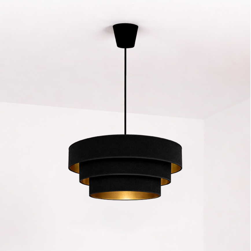 Brilagi - Pendelleuchte an Kabel LUNETA 1x E27/60W/230V, Ø 40 cm, schwarz/gold