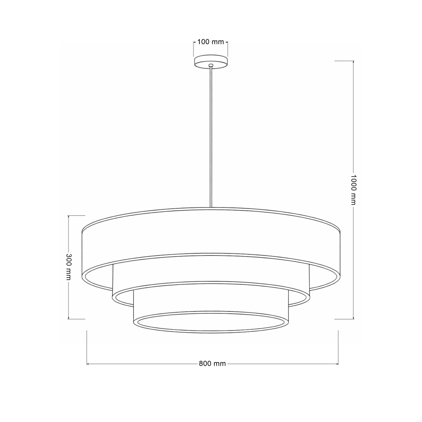 Brilagi - Pendelleuchte an Kabel LUNETA 3xE27/60W/230V Ø 80 cm beige/gold