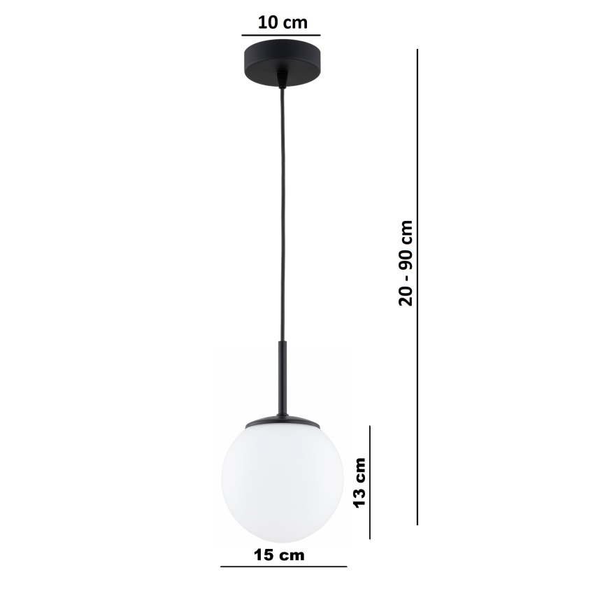 BRILAGI - Pendelleuchte an Kabel MILO 1xE27/60W/230V schwarz