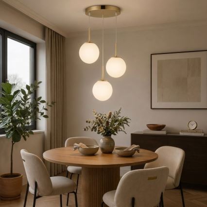 Brilagi - Pendelleuchte an Kabel MILO 3xE27/60W/230V goldfarben