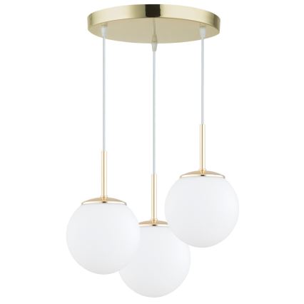 Brilagi - Pendelleuchte an Kabel MILO 3xE27/60W/230V goldfarben