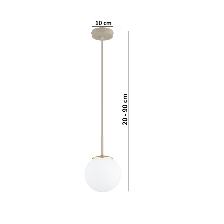 Brilagi - Pendelleuchte an Kabel MILO ECRU 1xE27/60W/230V beige/gold