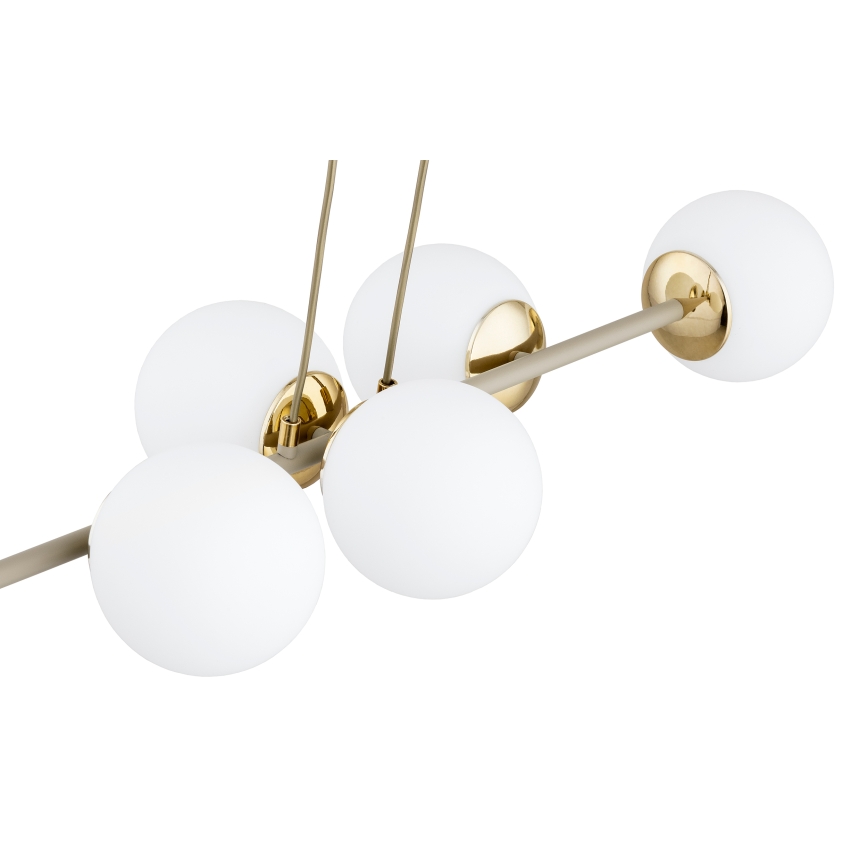 Brilagi - Pendelleuchte an Kabel MILO ECRU 6xE27/60W/230V beige/gold