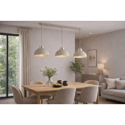 Brilagi - Pendelleuchte an Kabel MOON 3xE27/60W/230V beige/gold
