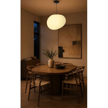 BRILAGI - Pendelleuchte an Kabel PEBBLES 1xE27/40W/230V Ø 40 cm schwarz
