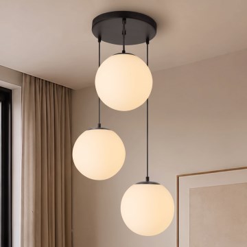 BRILAGI - Pendelleuchte an Kabel POLOS 3xE27/40W/230V Ø 42 cm schwarz