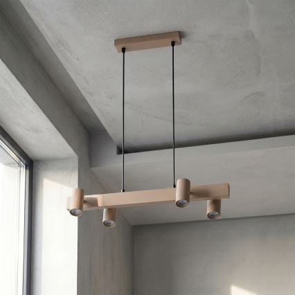 Brilagi - Pendelleuchte an Kabel SELE 4xGU10/30W/230V beige