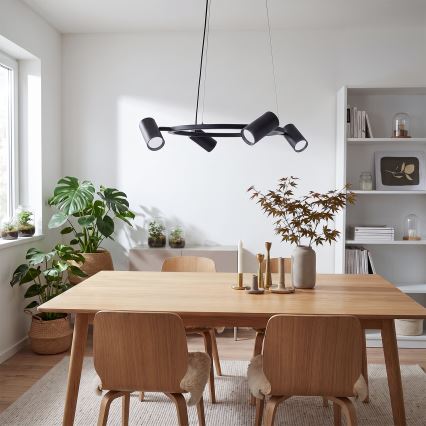 BRILAGI - Pendelleuchte an Kabel SELE 4xGU10/30W/230V schwarz
