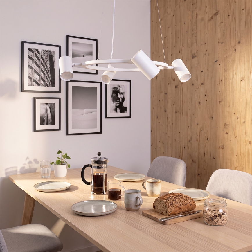BRILAGI - Pendelleuchte an Kabel SELE 4xGU10/30W/230V weiß