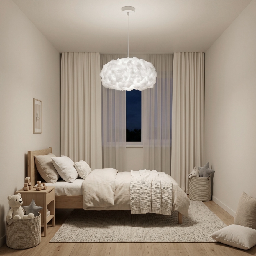Brilagi - Pendelleuchte an Kabel SOLEAIR 1xE27/60W/230V Ø 45 cm weiß