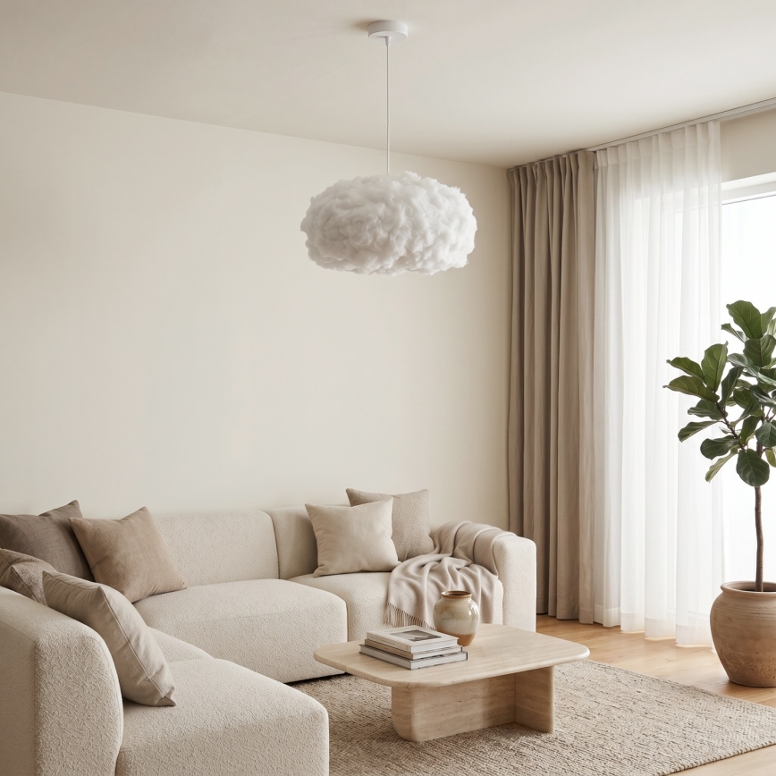 Brilagi - Pendelleuchte an Kabel SOLEAIR 1xE27/60W/230V Ø 45 cm weiß