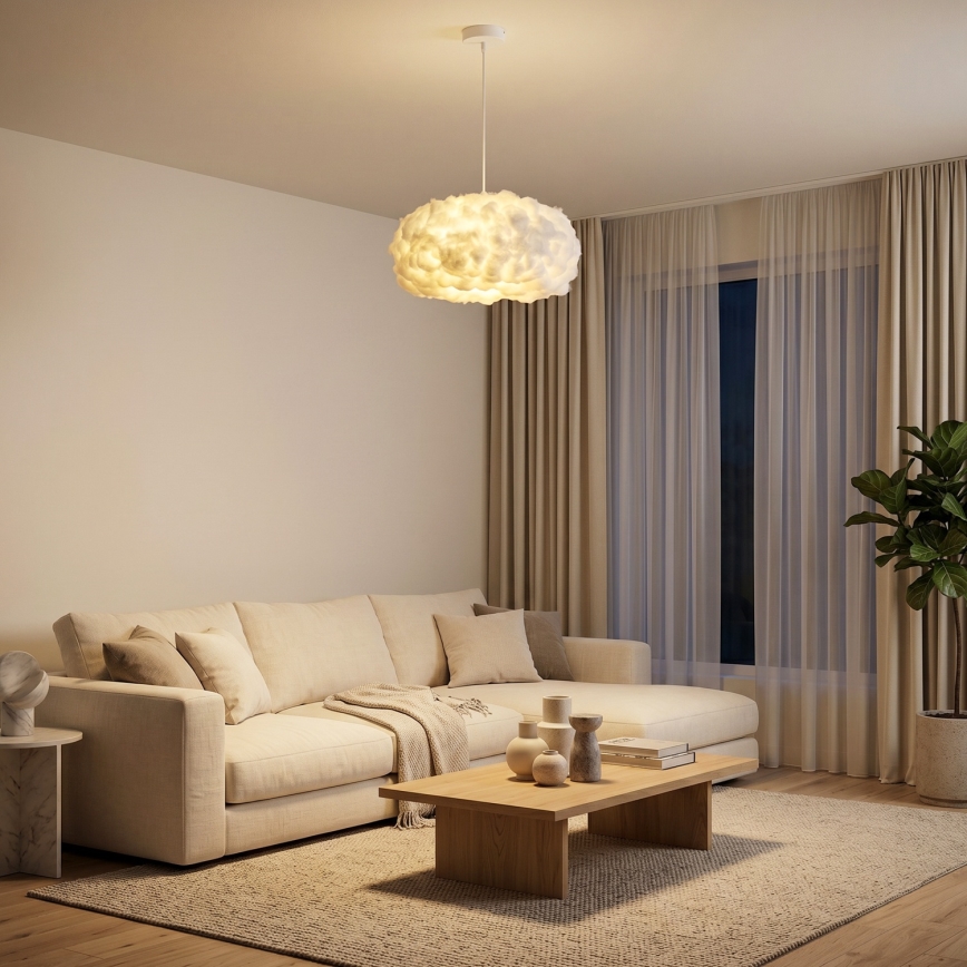 Brilagi - Pendelleuchte an Kabel SOLEAIR 1xE27/60W/230V Ø 45 cm weiß
