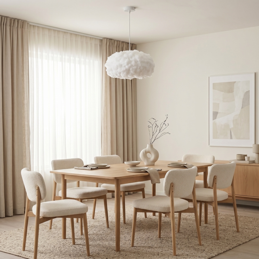 Brilagi - Pendelleuchte an Kabel SOLEAIR 1xE27/60W/230V Ø 45 cm weiß