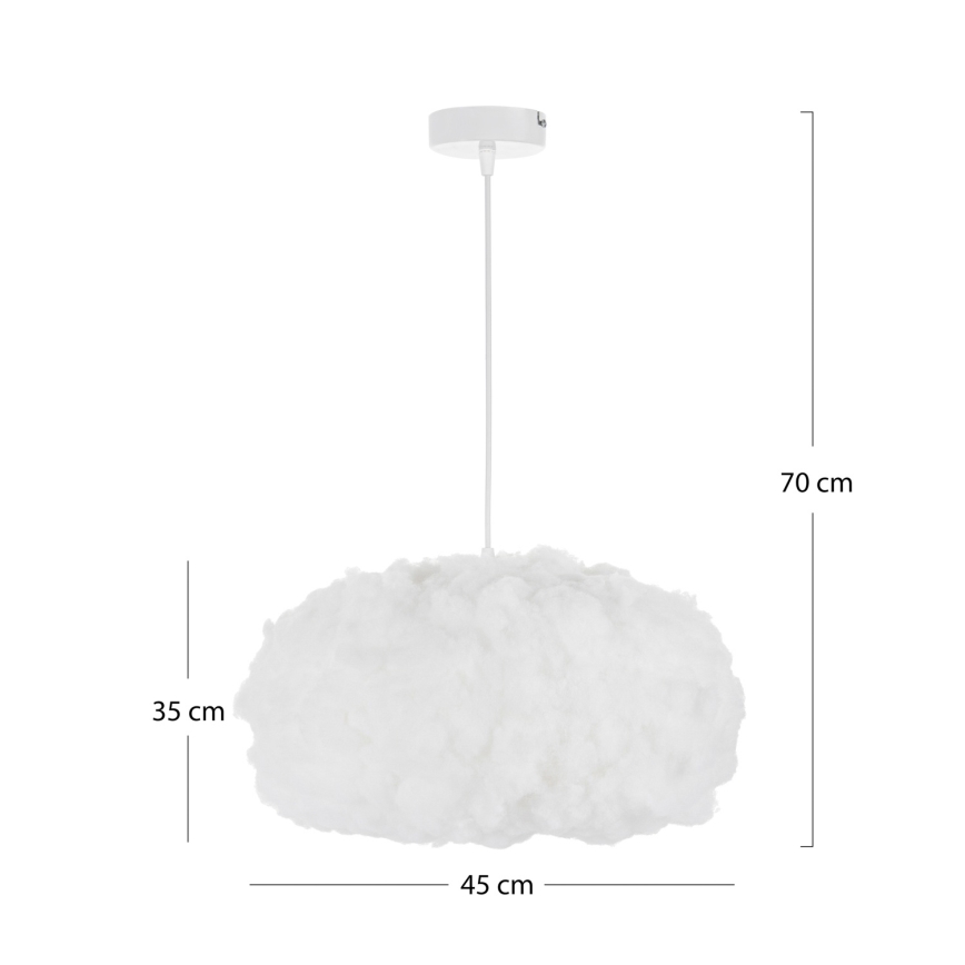 Brilagi - Pendelleuchte an Kabel SOLEAIR 1xE27/60W/230V Ø 45 cm weiß