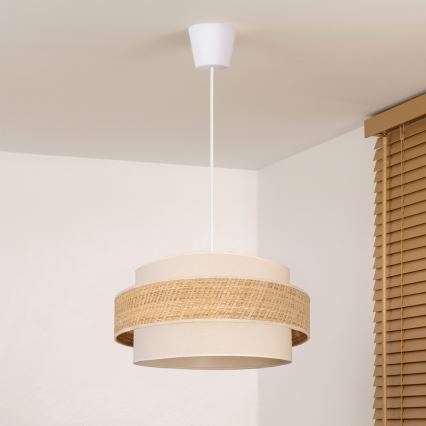 Brilagi - Pendelleuchte an Kabel SPACE 1xE27/60W/230V Ø 40 cm beige/creme