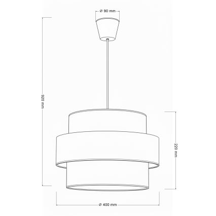 Brilagi - Pendelleuchte an Kabel SPACE 1xE27/60W/230V Ø 40 cm beige/creme