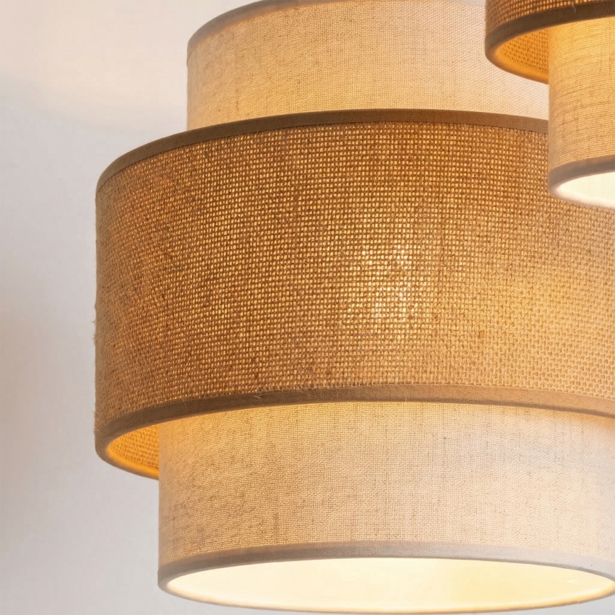 Brilagi - Pendelleuchte an Kabel SPACE 3xE27/60W/230V Ø 40 cm Beige/Creme