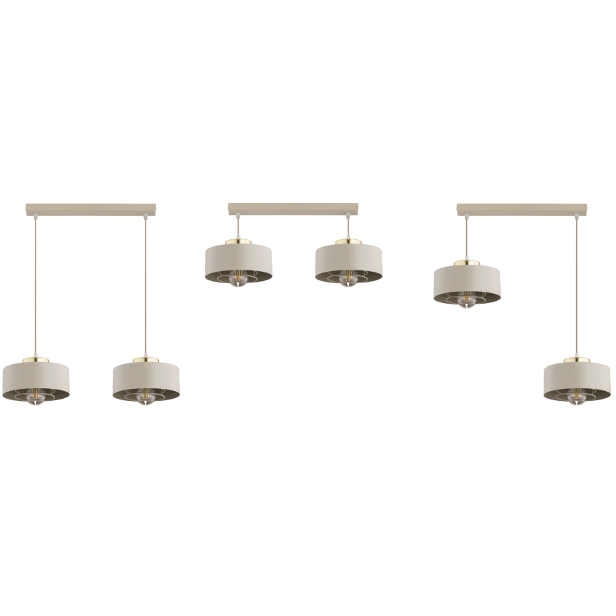 Brilagi - Pendelleuchte an Kabel SPRING 2xE27/60W/230V beige/gold