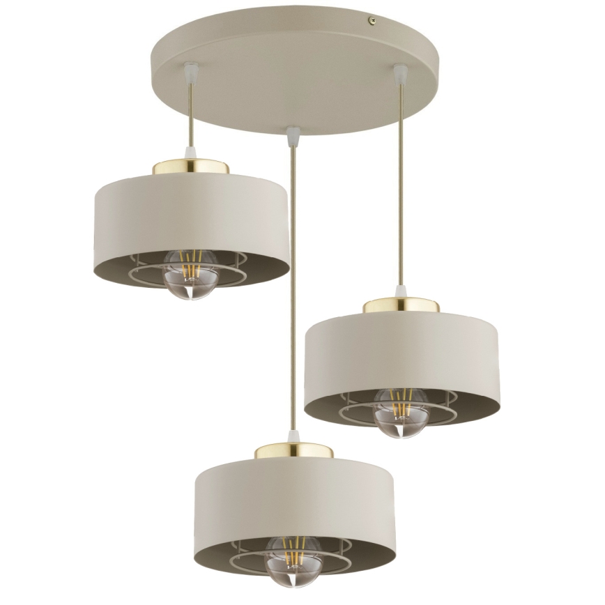 Brilagi - Pendelleuchte an Kabel SPRING 3xE27/60W/230V beige/gold