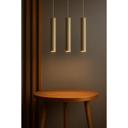 Brilagi - Pendelleuchte an Kabel TUBE 1xGU10/15W/230V beige/gold