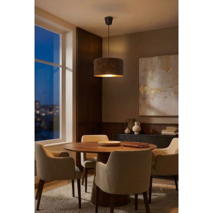 Brilagi - Pendelleuchte an Kabel VELVET 1xE27/60W/230V Ø 40 cm braun/gold