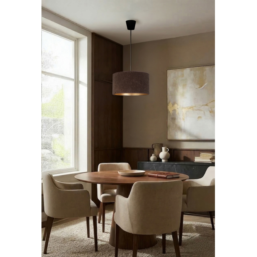Brilagi - Pendelleuchte an Kabel VELVET 1xE27/60W/230V Ø 40 cm braun/gold